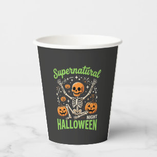 Übernatürliches Skelett Halloween Vektor Design_1 Pappbecher