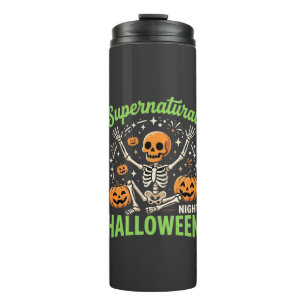 Übernatürliches Skelett Halloween Vektor Design_1 Thermosbecher