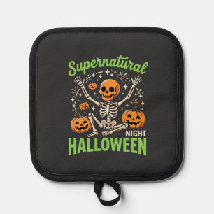Übernatürliches Skelett Halloween Vektor Design_1 Topflappen