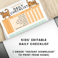 Überprüfbare Checkliste für täglich bearbeitbare K