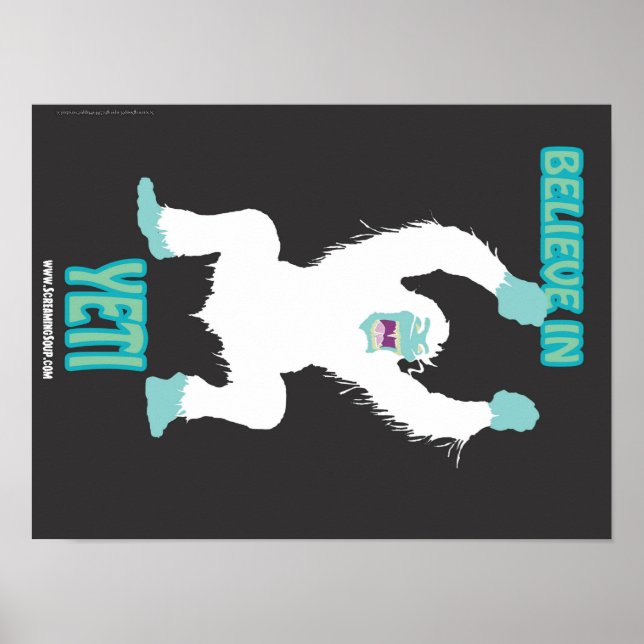 ÜBERPRÜFEN! Glauben Sie an Yeti Poster (Vorne)