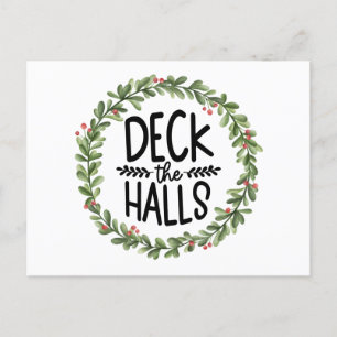 Überprüfen Sie den Wasserfarbenkegel in den Hallen Feiertagspostkarte