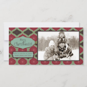 Überprüfen Sie die Fotokarte in den Hallen Feiertagskarte