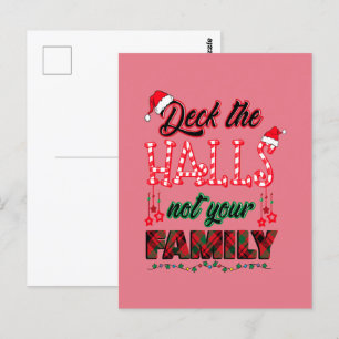 Überprüfen Sie die Hallen, nicht Ihre Familie Postkarte