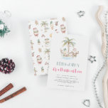 Überprüfen Sie die Palmen | Fun Tropical Christmas Einladung<br><div class="desc">Bringen Sie die Wärme der Tropen zu Ihren Feierlichkeiten mit unserem Deck the Palms | Fun Tropical Weihnachten Luau Einladung! Diese Festveranstaltung lädt zu einer bezaubernden Tropenweihnachtszene ein, die mit dem Weihnachtsmann in einem hawaiianischen Shirt, Palmen mit Ziergegenständen und einem Rentier, der zum Strand bereit ist, abgerundet wird. Dieses Design...</div>