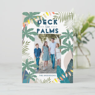 Überprüfen Sie die Tropical Holiday Foto Card der Einladung