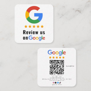 Überprüfen Sie Google Bewertungs-QR-Code Google Be Quadratische Visitenkarte