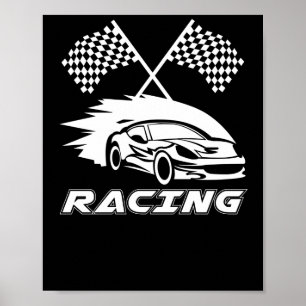 ÜBERPRÜFT FLAGAUTORACING POSTER