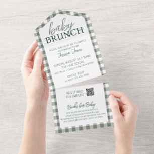Überprüfte Baby-Brunch-Einladung - Zum Mitnehmen f All In One Einladung