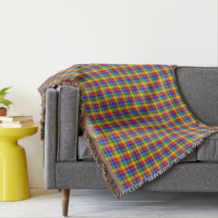 Überprüfter Regenbogen kariert Decke