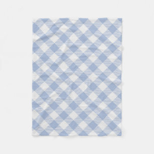 Überprüftes blaues Gingham-Classic-Muster Fleecedecke