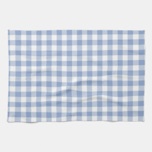 Überprüftes blaues Gingham-Classic-Muster Geschirrtuch