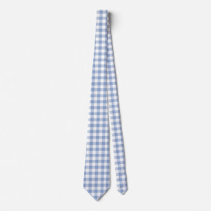 Überprüftes blaues Gingham-Classic-Muster Krawatte