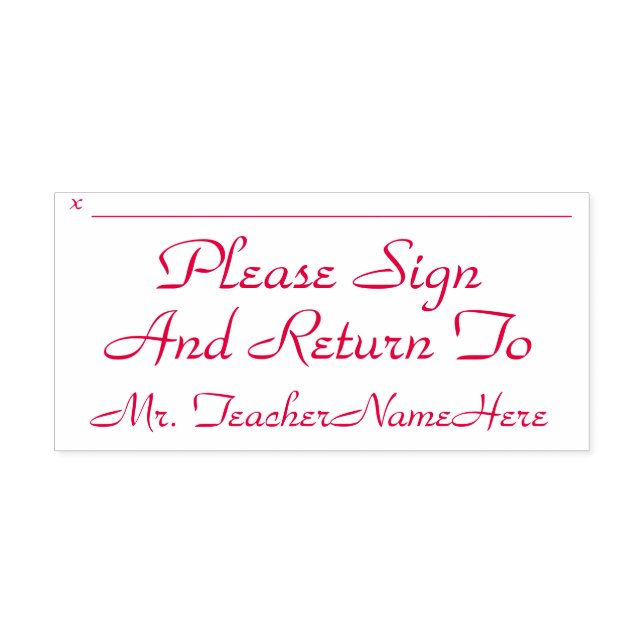 Überprüfung der Zuordnung und Name des Lehrers Rub Permastempel (Design)