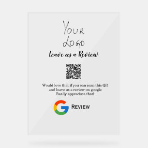 Überprüfung des Unternehmenslogos durch Google Prü Acrylschild