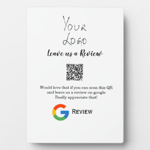 Überprüfung des Unternehmenslogos durch Google Prü Fotoplatte