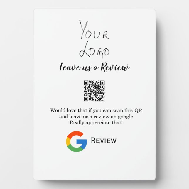Überprüfung des Unternehmenslogos durch Google Prü Fotoplatte (Vorderseite)