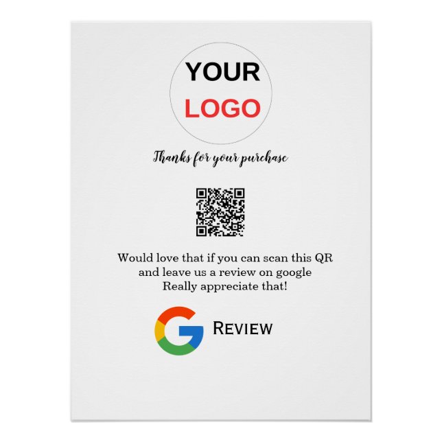Überprüfung des Unternehmenslogos durch Google Prü Poster (Vorderseite)