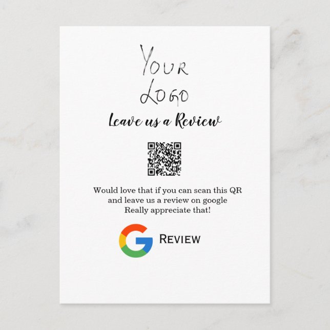 Überprüfung des Unternehmenslogos durch Google Prü Postkarte (Vorderseite)