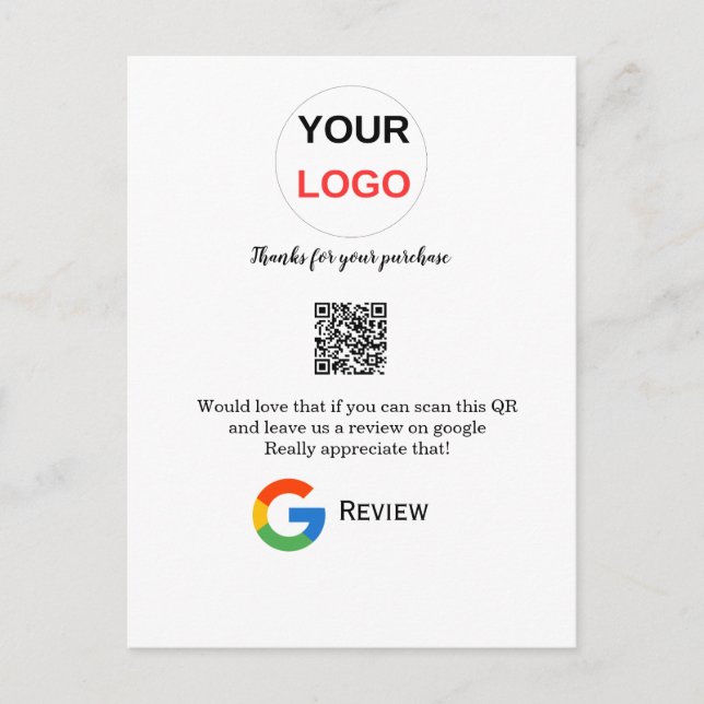 Überprüfung des Unternehmenslogos durch Google Prü Postkarte (Vorderseite)