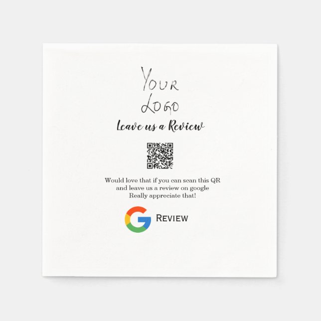 Überprüfung des Unternehmenslogos durch Google Prü Serviette (Vorderseite)