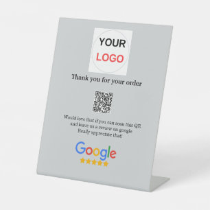 Überprüfung des Unternehmenslogos durch Google Prü Sockelschild