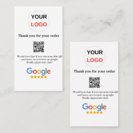 Überprüfung des Unternehmenslogos durch Google Prü Visitenkarte