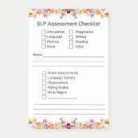 Überprüfungsliste für SLP-Bewertung - PostitPad