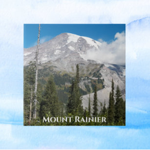 Überqueren der Wolke über den Berg Rainier Fliese