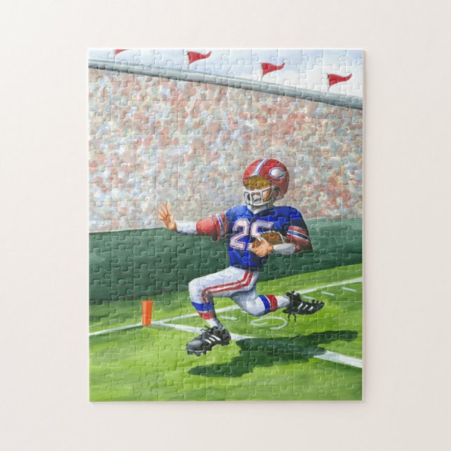 Überqueren der Ziellinie für einen Touchdown Puzzle (Vertikal)