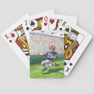 Überqueren der Ziellinie für einen Touchdown Spielkarten