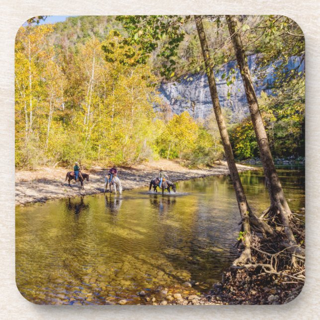 Überqueren des Buffalo-Untersetzer-Set Getränkeuntersetzer (Vorderseite)