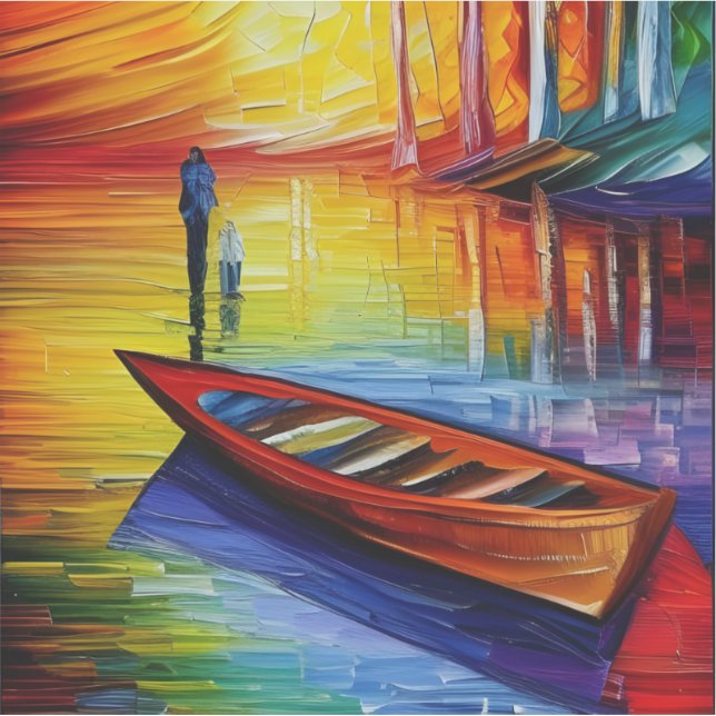 Überqueren des Flusses Styx entfernbarer Vinyl Aufkleber (Vorderseite)