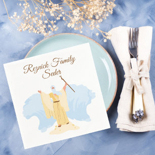 Überqueren des jüdischen Pessach-Seders im Roten M Serviette