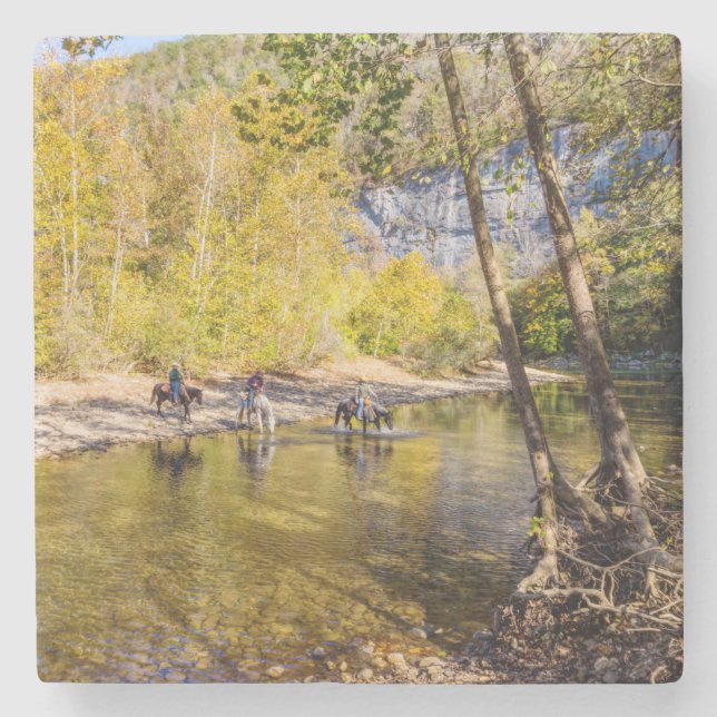 Überqueren des Stone-Untersetzer vom Buffalo Steinuntersetzer (Vorderseite)