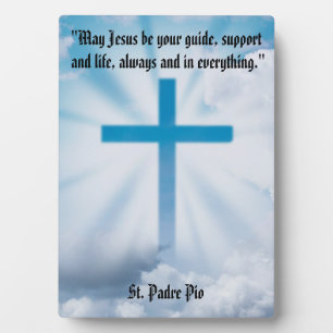 Überqueren Sie die Sky Tabletop Plaque mit Easel Fotoplatte