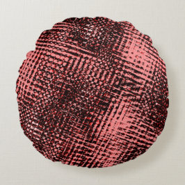 Überquert Risiken und Kleckse in der Farbe Rundes Kissen