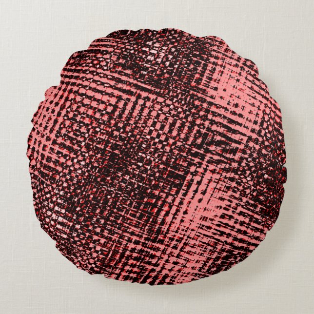 Überquert Risiken und Kleckse in der Farbe Rundes Kissen (Vorderseite)