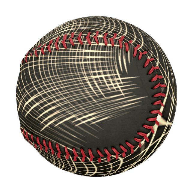 Überquerte Khaki-Linien, die sich in Welle wiederh Baseball (Rückseite Links)