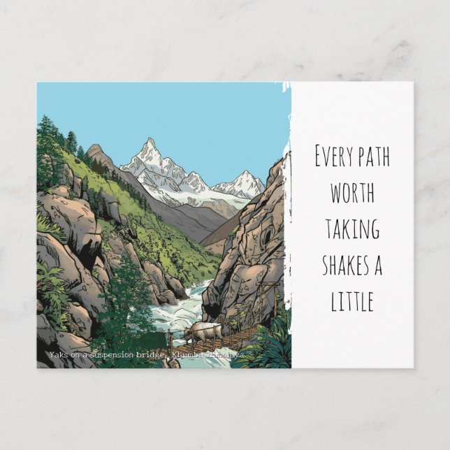 Überquerung der Khumbu Mt. Everest Region Postkarte (Vorderseite)