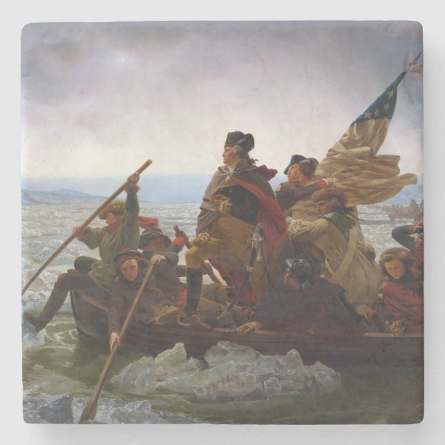 Überquerung des Delaware 1776: General George Wash Steinuntersetzer (Vorderseite)