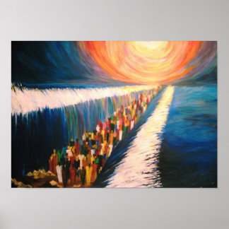 Überquerung des roten Meeres Poster