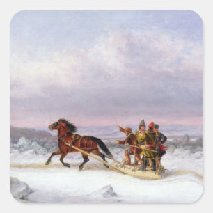 Überquerung des St. Laurent Quadratischer Aufkleber