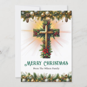 Überquerung in Weihnachtsgarland, Grußkarten Feiertagskarte
