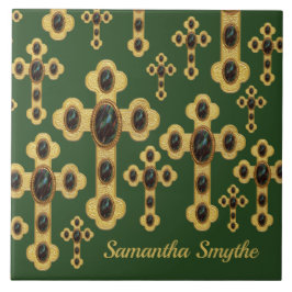 Überquerung mit 6 Imitaten Blutsteine - Fliese