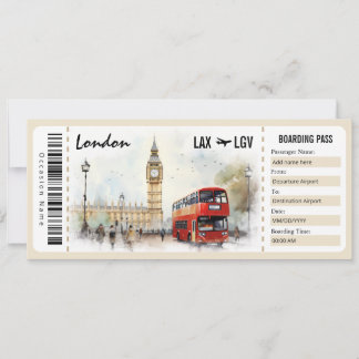 Überraschen Boarding Pass - Geschenkgutschein Einladung