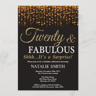 Überraschen Sie 20. Geburtstag zwanzig und Einladung