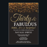 Überraschen Sie 30. Geburtstag dreißig und Einladung<br><div class="desc">Überraschen Sie 30. Geburtstagseinladung. Dreißig und fabelhaftes. Schwarzes und Gold. GoldGlitzer. Erwachsenes Geburtstags-Party. Für Männer oder Frauen. Für weitere Kundenbezogenheit klicken Sie bitte "besonders anfertigen es" Knopf und benutzen unser Entwurfswerkzeug,  um diese Schablone zu ändern.</div>