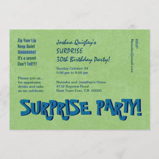 ÜBERRASCHEN Sie 30. Geburtstags-Party-moderne Einladung
