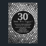 Überraschen Sie 30. Geburtstags-schwarzen und Einladung<br><div class="desc">Überraschen Sie 30. Geburtstags-Einladung. Schwarzer und silberner Glitzer. Silberner Diamant. Erwachsenes Geburtstags-Party. Für Männer oder Frauen. Für weitere Kundenbezogenheit klicken Sie bitte "besonders anfertigen es" Knopf und benutzen unser Entwurfswerkzeug,  um diese Schablone zu ändern.</div>
